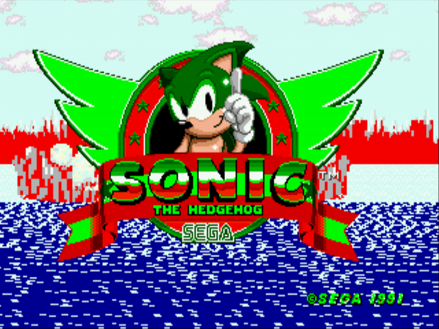 Sonic the Hedgehog - Christmas Edition Title Screen